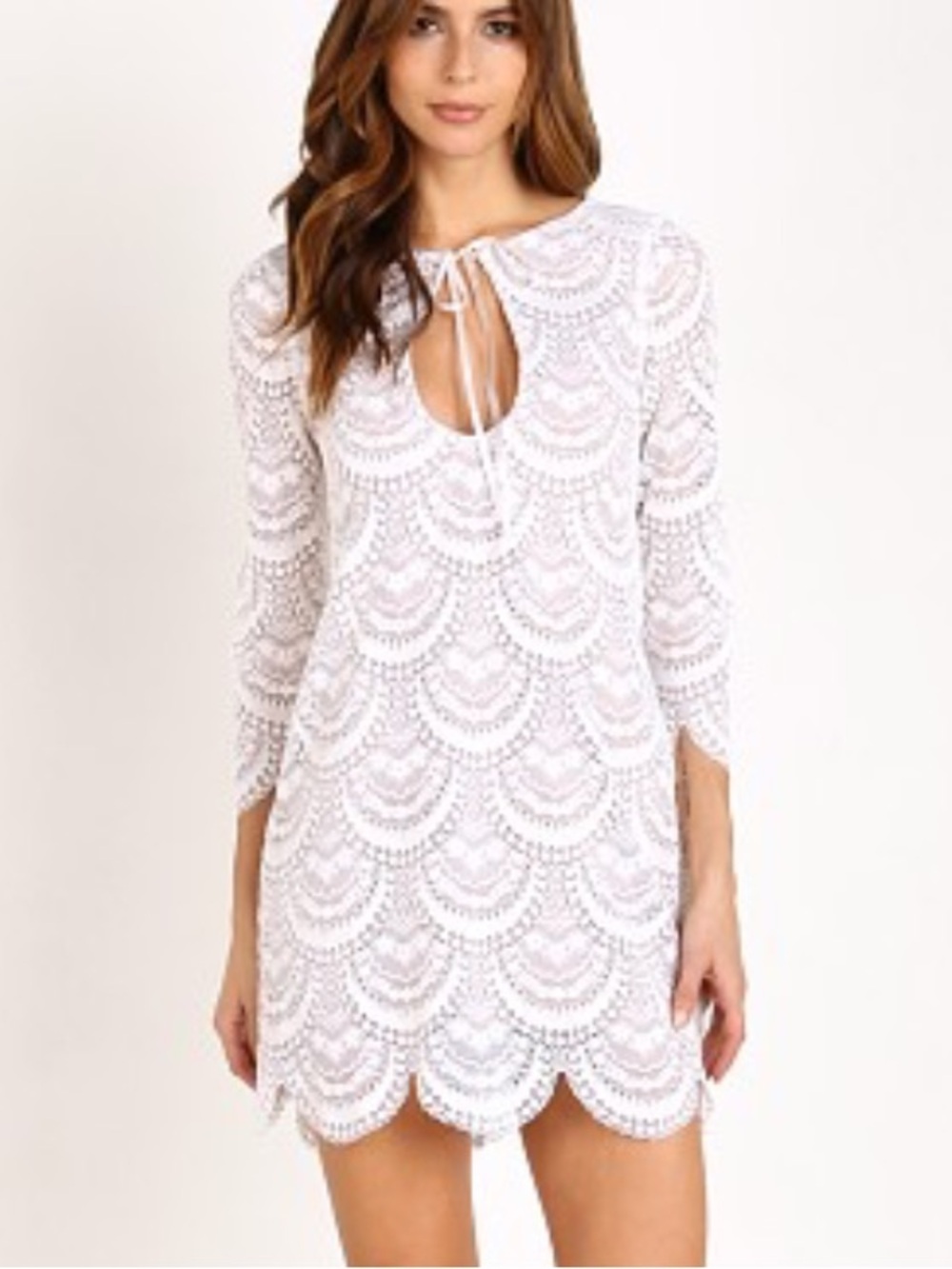 For Love & Lemons Rosalita Mini Dress! White Size S NWT $268